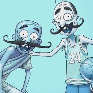 Two Guys with Handlebar Mustaches image